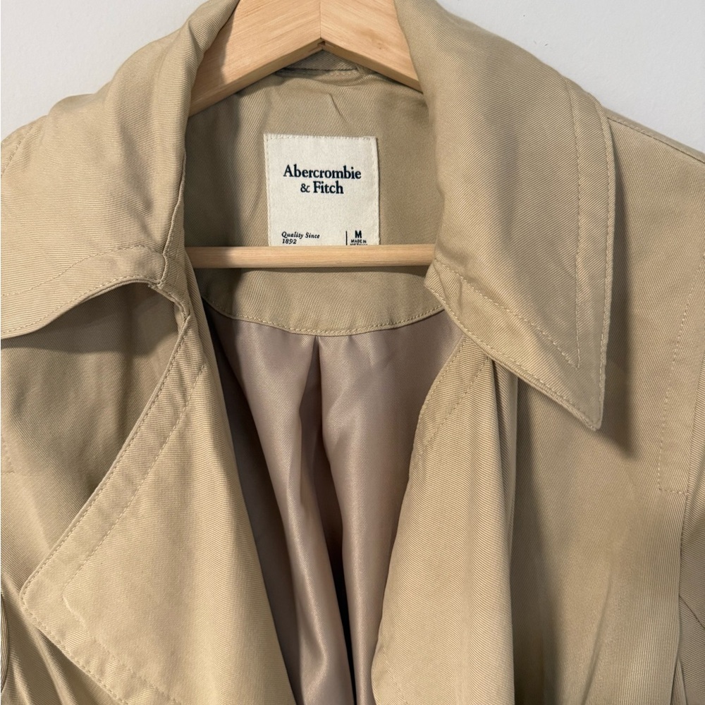 Abercrombie & Fitch Beige Trench Coat - Picture 2 of 7